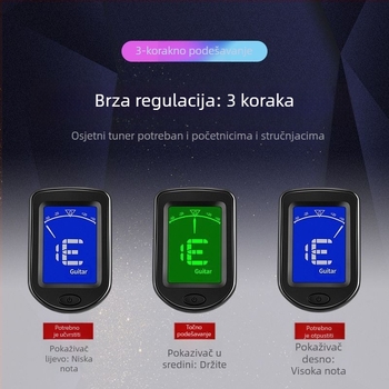 Tuner za gitaru L1 za folk gitaru i klasičnu ukulele