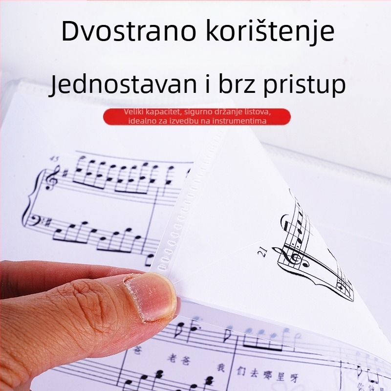 A4 podesivi proširivi svezak za note za klavir, Guzheng, udaraljke i gitaru