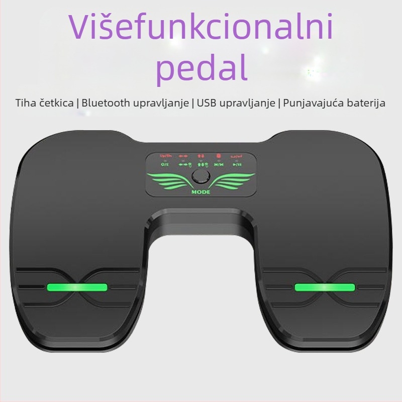 PTNOKA Bluetooth uređaj za čitanje partitura – višenamjenski uređaj za prebacivanje stranica s pedalom, kompatibilan s iPadom, tabletom i telefonom, za gitaru, klavir i saksofon
