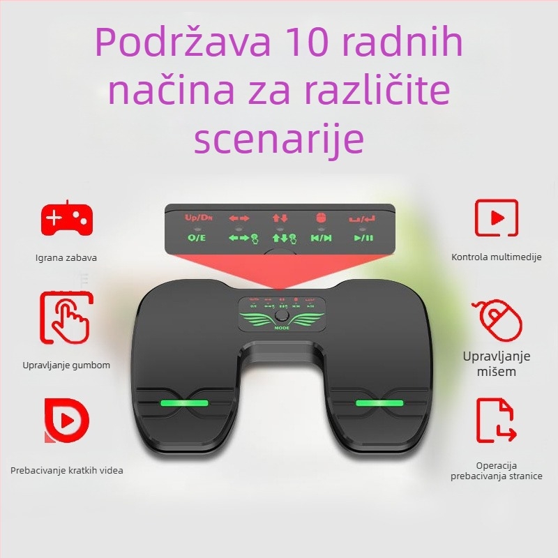 PTNOKA Bluetooth uređaj za čitanje partitura – višenamjenski uređaj za prebacivanje stranica s pedalom, kompatibilan s iPadom, tabletom i telefonom, za gitaru, klavir i saksofon