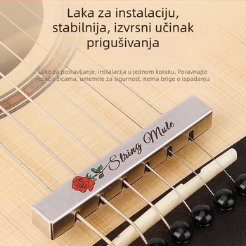 Utišivač zvuka za akustičnu gitaru He Hang — smanjenje zvuka za muzičke instrumente; jastučić za utišavanje gitare