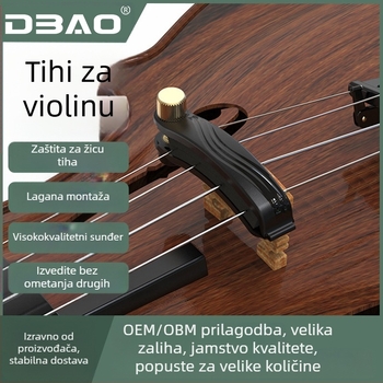 DBAO utišivač za violinu i erhu – ABS materijal, tiho vježbanje, u kutiji