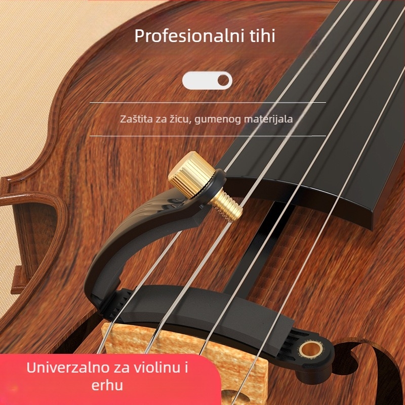 DBAO utišivač za violinu i erhu – ABS materijal, tiho vježbanje, u kutiji
