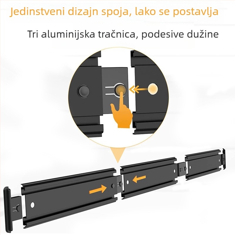 Zidni držač električne gitare, SG-04, aluminijska legura, Boying, za 5 gitara
