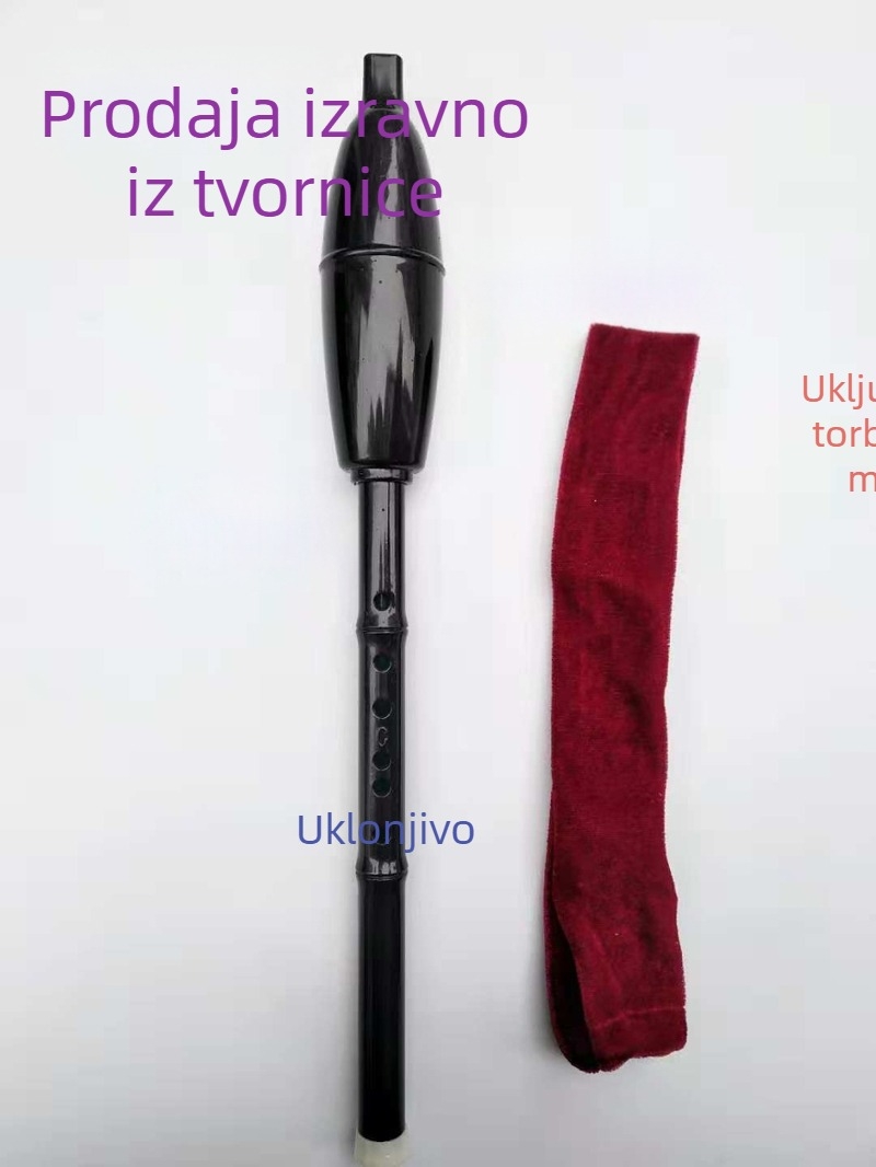 Bawu instrument za početnike od smole, vertikalno puhanje, opcije tonova B ili C, uključujući flanel torbicu