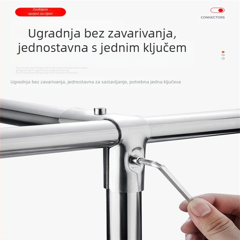 Spojnik od nehrđajućeg čelika – SYJ Fitting-1, završna obrada wire drawing, za cijevi od nehrđajućeg čelika, moderni minimalistički stil