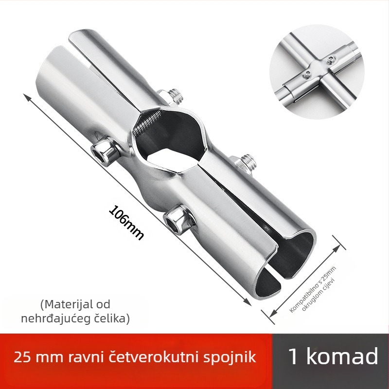 Spojnik od nehrđajućeg čelika – SYJ Fitting-1, završna obrada wire drawing, za cijevi od nehrđajućeg čelika, moderni minimalistički stil