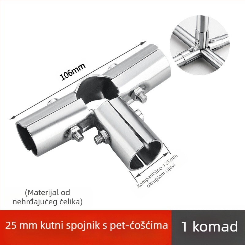Spojnik od nehrđajućeg čelika – SYJ Fitting-1, završna obrada wire drawing, za cijevi od nehrđajućeg čelika, moderni minimalistički stil