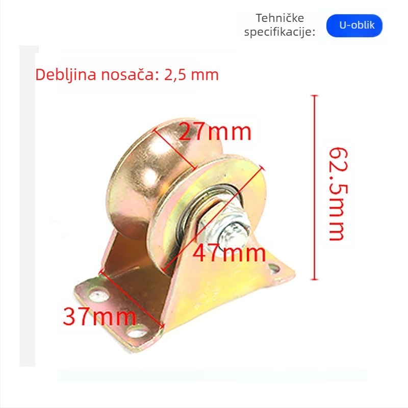 Kotač tračnice s V-, U- i H-oblikom, okruglo čelično tijelo, debela čelična ploča, lijevano željezo s okvirom — Ting Yun