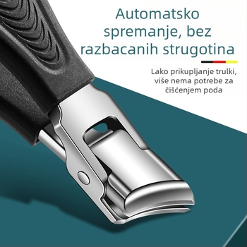 Klešta za nokte na stopalu s velikim otvorom, protiv prskanja, nagnuta usnica, plastika + nehrđajući čelik