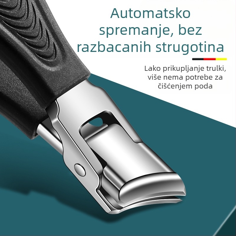 Klešta za nokte na stopalu s velikim otvorom, protiv prskanja, nagnuta usnica, plastika + nehrđajući čelik