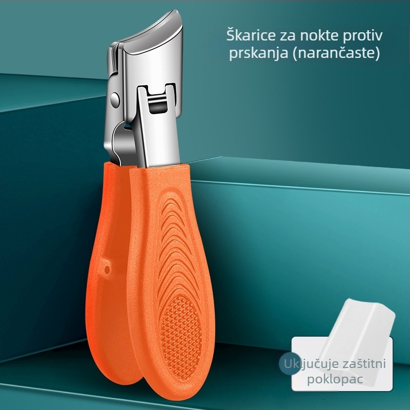 Klešta za nokte na stopalu s velikim otvorom, protiv prskanja, nagnuta usnica, plastika + nehrđajući čelik