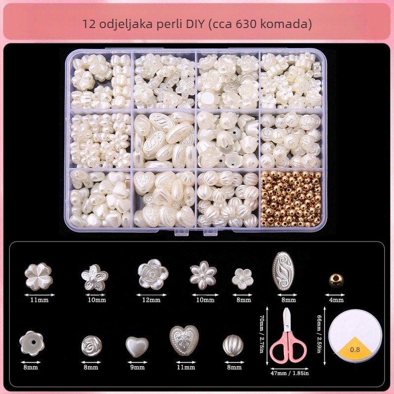 DIY dodaci za nakit – set za narukvicu s plastičnim/smolastim perlicama, elektroplakiranje, originalni dizajn, Saifan marka