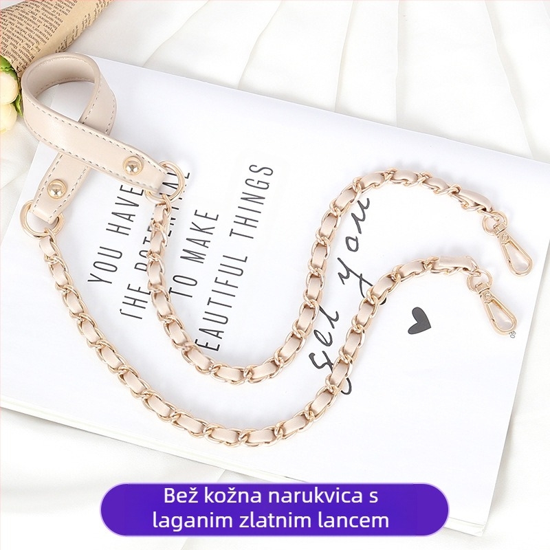 Torba preko ramena s PU kožom i metalnom lancem za malu torbu crossbody — proljeće 2024, Funkcija: Ostalo