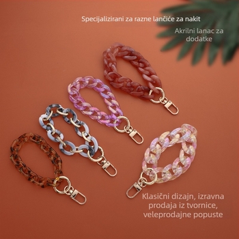 Veriga za DIY nakit, plast/smola materijal, završni premaz pečenog laka, INS stil, brend Plastic feng