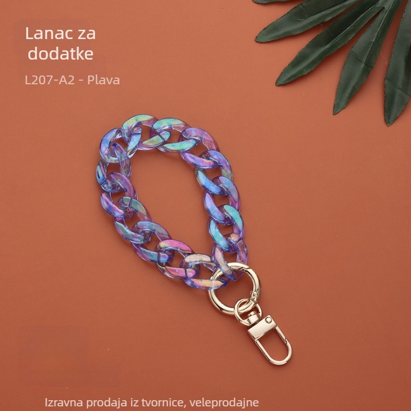 Veriga za DIY nakit, plast/smola materijal, završni premaz pečenog laka, INS stil, brend Plastic feng