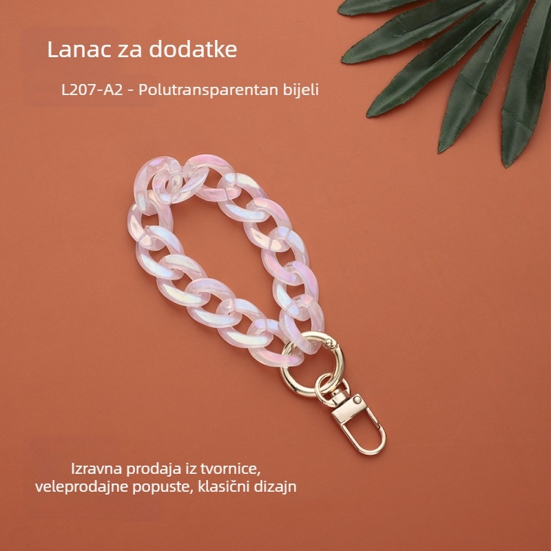 Veriga za DIY nakit, plast/smola materijal, završni premaz pečenog laka, INS stil, brend Plastic feng