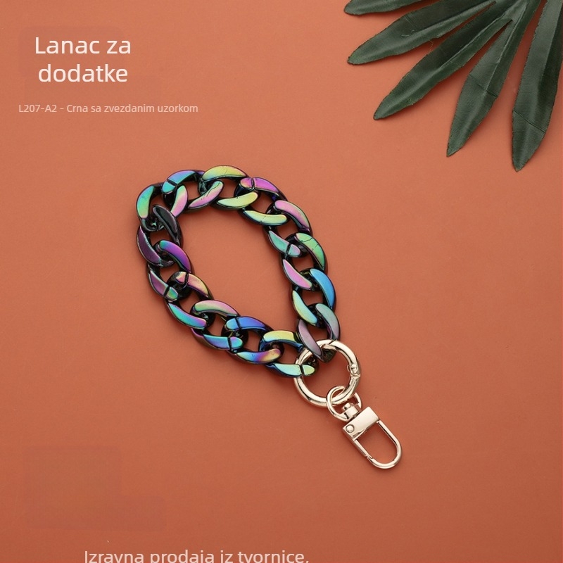 Veriga za DIY nakit, plast/smola materijal, završni premaz pečenog laka, INS stil, brend Plastic feng
