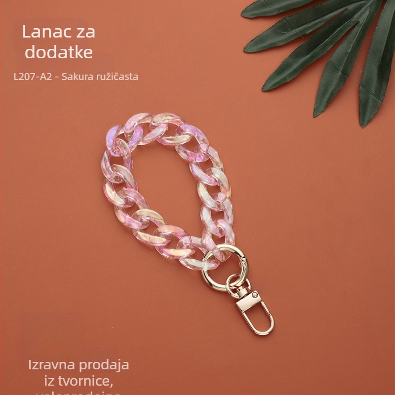 Veriga za DIY nakit, plast/smola materijal, završni premaz pečenog laka, INS stil, brend Plastic feng