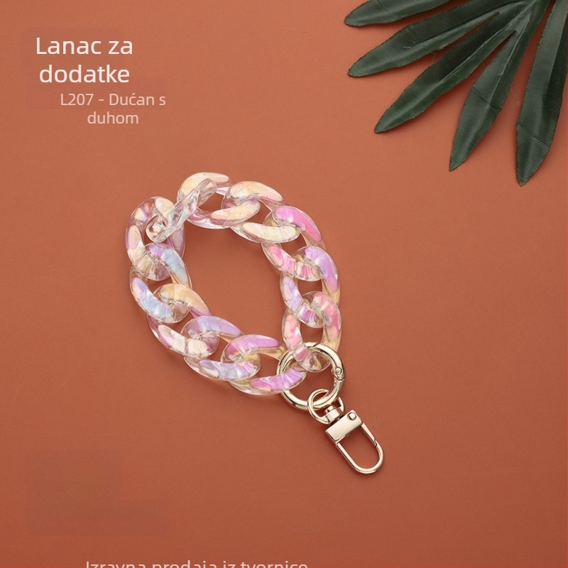 Veriga za DIY nakit, plast/smola materijal, završni premaz pečenog laka, INS stil, brend Plastic feng
