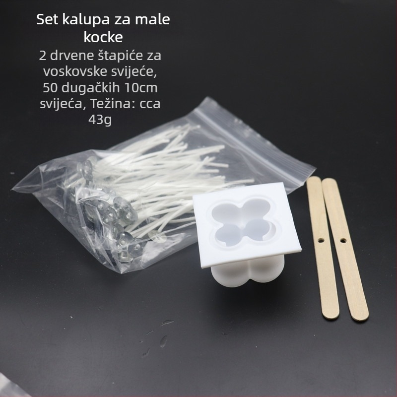 Silikonska kalup u obliku Rubikove kocke za mousse i svijeće, nepravilan oblik, jestiva kvaliteta, kalup za pečenje