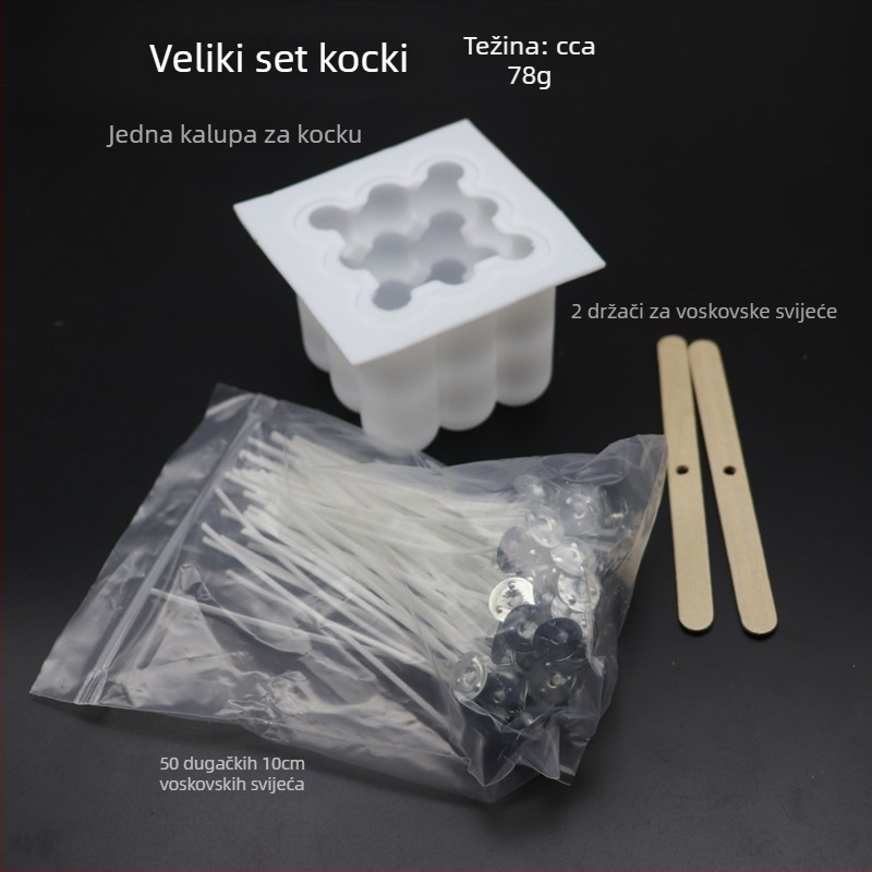 Silikonska kalup u obliku Rubikove kocke za mousse i svijeće, nepravilan oblik, jestiva kvaliteta, kalup za pečenje
