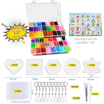 DIY set Hama perli EVA za ravnu slagalicu — prilagodljiv skup perlica za pisanje (7–14 godina)