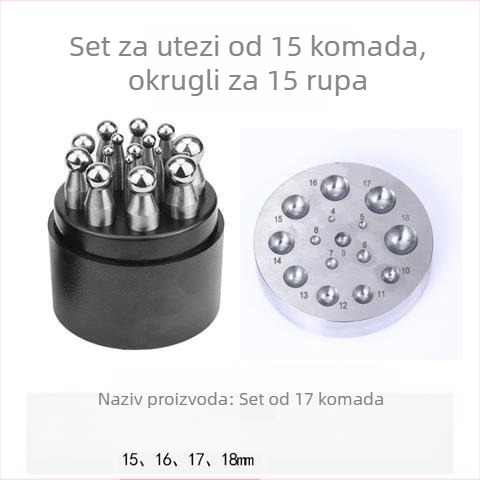 Drveni set alata za izradu nakita: alat za oblikovanje perli, bušilica za perle, konveksne udubine, kalup za kuglične perle, alat za zlatnu izradu nakita; Nije za uvoz; Brand: Druga marka; Bez prilagođavanja