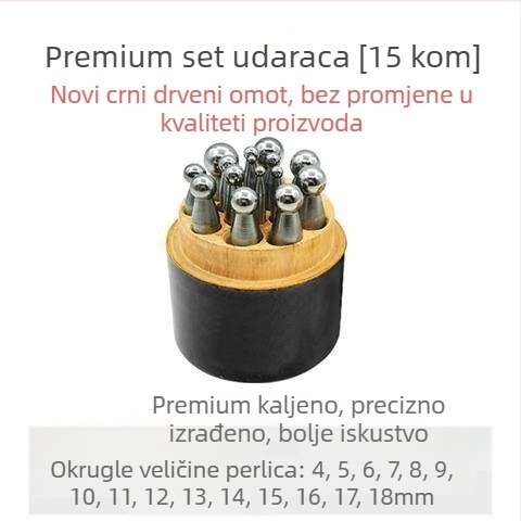 Drveni set alata za izradu nakita: alat za oblikovanje perli, bušilica za perle, konveksne udubine, kalup za kuglične perle, alat za zlatnu izradu nakita; Nije za uvoz; Brand: Druga marka; Bez prilagođavanja