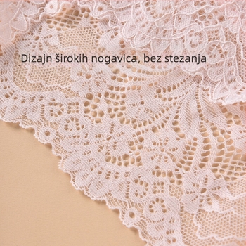Ženske gaćice od najlona s čipkom i pamukom u preponama, visokim strukom, prozračne, brzo se suše