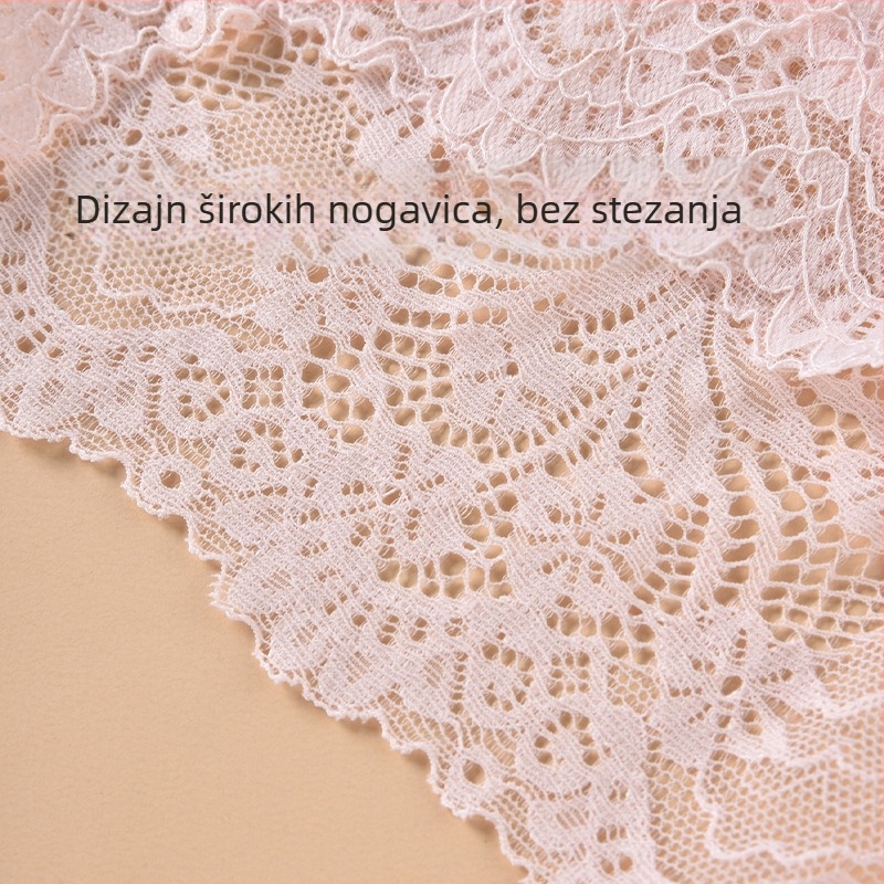 Ženske gaćice od najlona s čipkom i pamukom u preponama, visokim strukom, prozračne, brzo se suše