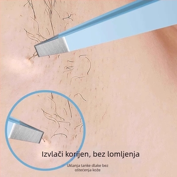 Klip za obrve – četverodijelni set u kutiji, precizne pincete od nehrđajućeg čelika, Little Genius