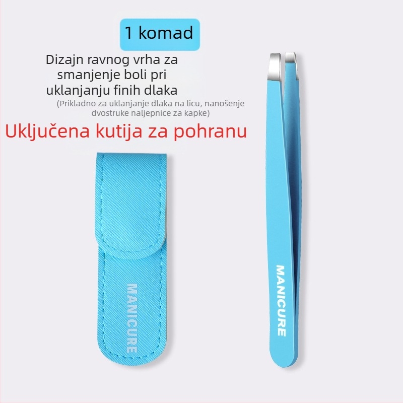 Klip za obrve – četverodijelni set u kutiji, precizne pincete od nehrđajućeg čelika, Little Genius