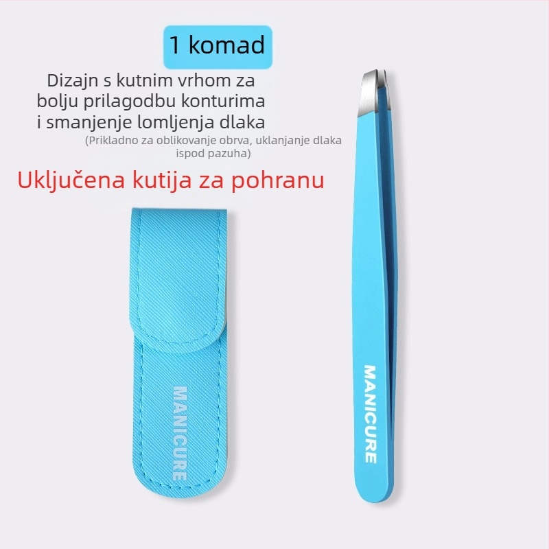 Klip za obrve – četverodijelni set u kutiji, precizne pincete od nehrđajućeg čelika, Little Genius