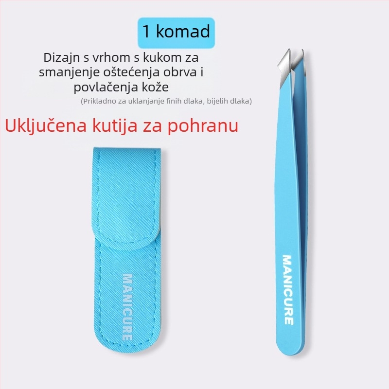 Klip za obrve – četverodijelni set u kutiji, precizne pincete od nehrđajućeg čelika, Little Genius