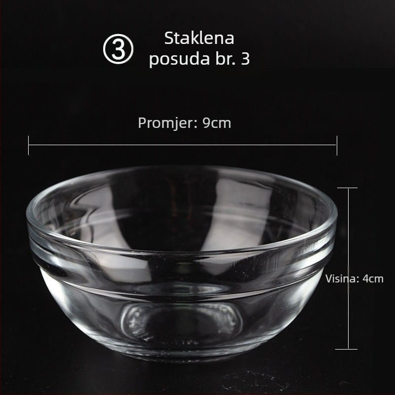 Zdjelica za jaje na pari, okrugla, otporna na toplinu, staklena, minimalistički stil, novi kineski stil