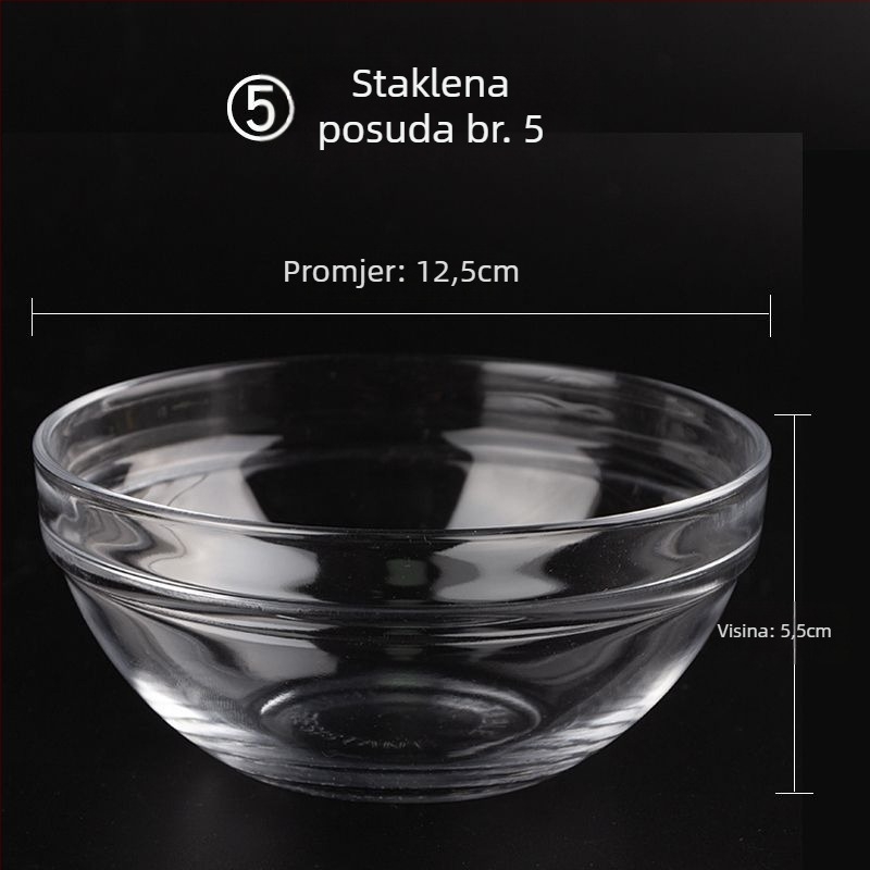 Zdjelica za jaje na pari, okrugla, otporna na toplinu, staklena, minimalistički stil, novi kineski stil