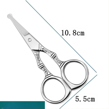 Škarice od nehrđajućeg čelika za njegu lica – kompaktne za obrve, nosne dlačice i bradu; prijenosne, kućna upotreba