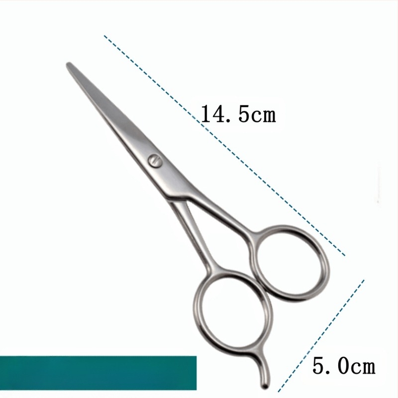 Škarice od nehrđajućeg čelika za njegu lica – kompaktne za obrve, nosne dlačice i bradu; prijenosne, kućna upotreba