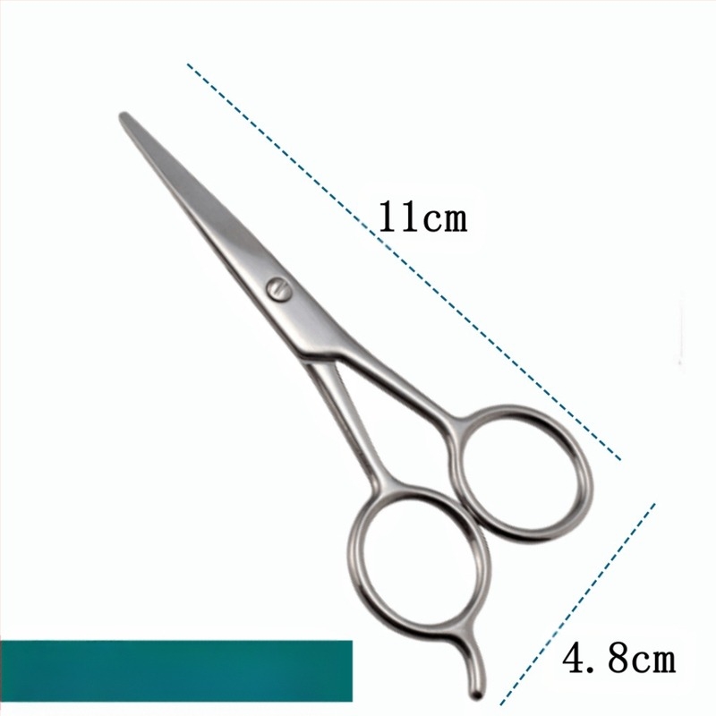 Škarice od nehrđajućeg čelika za njegu lica – kompaktne za obrve, nosne dlačice i bradu; prijenosne, kućna upotreba