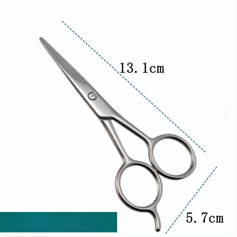 Škarice od nehrđajućeg čelika za njegu lica – kompaktne za obrve, nosne dlačice i bradu; prijenosne, kućna upotreba