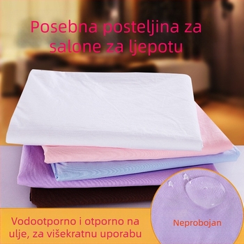Pokrivalo za ljepotu s perforacijama, vodootporno i otporno na ulje, mješavina poliestera i pamuka, za kozmetičke salone, po narudžbi