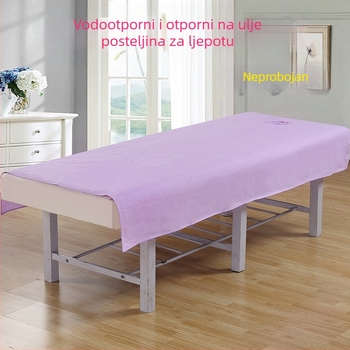Pokrivalo za ljepotu s perforacijama, vodootporno i otporno na ulje, mješavina poliestera i pamuka, za kozmetičke salone, po narudžbi