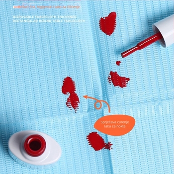 Jednokratna podloga za stol za manikuru - papir, 47 g, pravokutnog oblika, prilagodljiv uzorak, ispisano logo