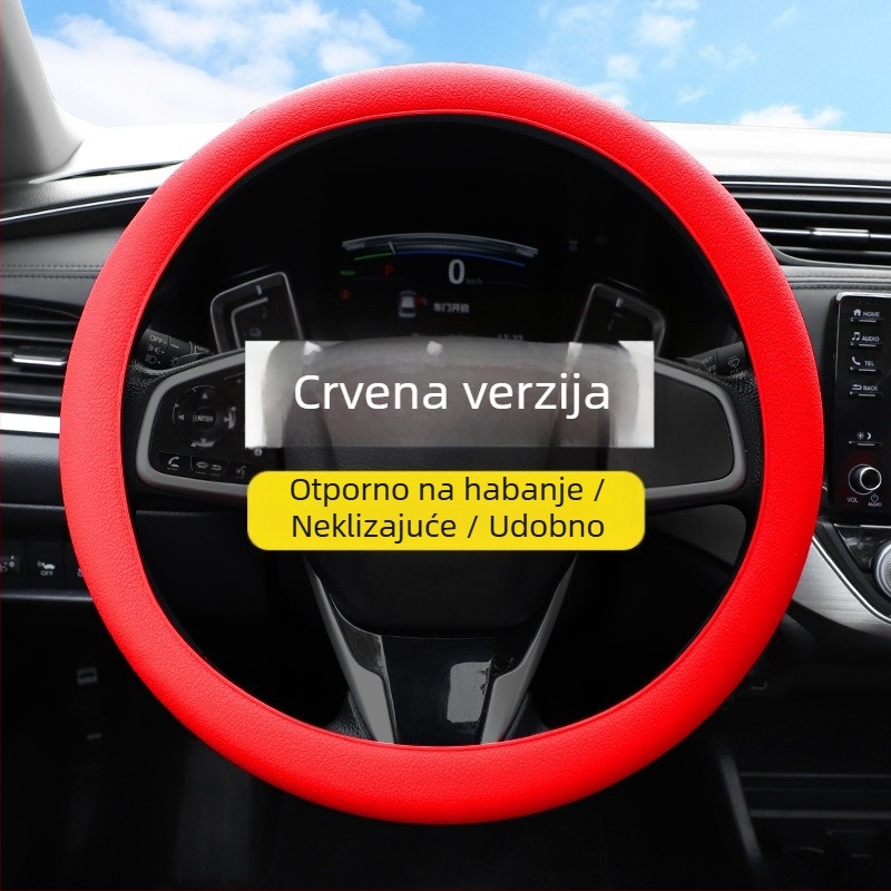 Silikonska navlaka za volan automobila, za muškarce i žene, ljetni stil, upija znoj, protuklizna, univerzalna prilagodba, za sve sezone, tanak i mekan