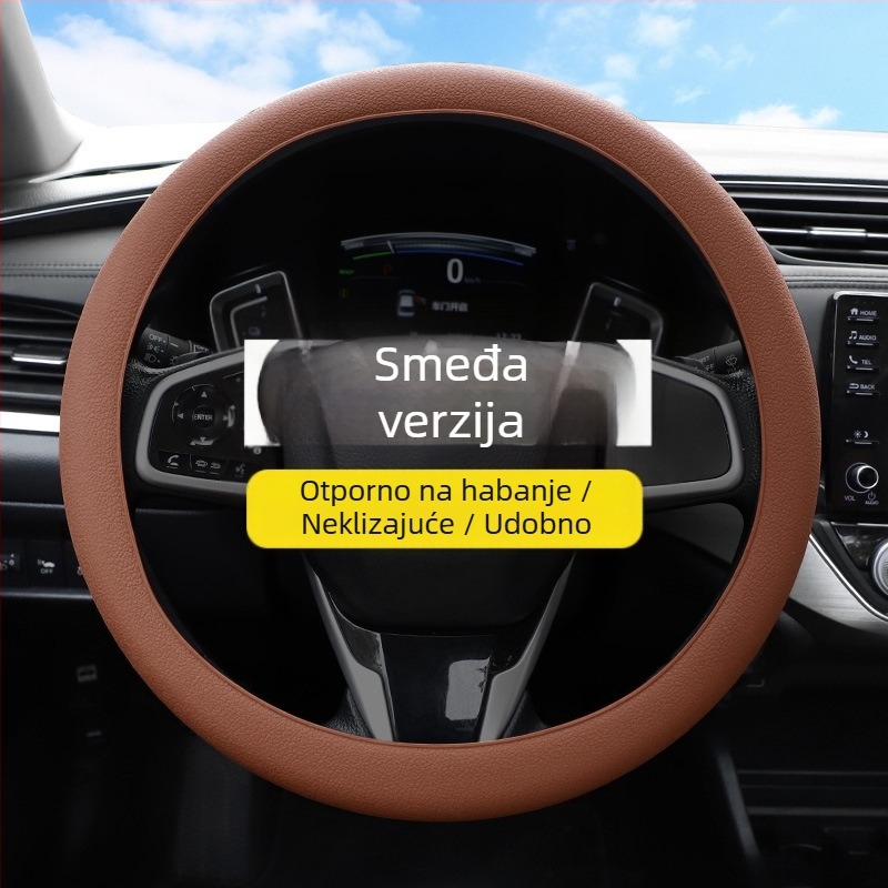 Silikonska navlaka za volan automobila, za muškarce i žene, ljetni stil, upija znoj, protuklizna, univerzalna prilagodba, za sve sezone, tanak i mekan