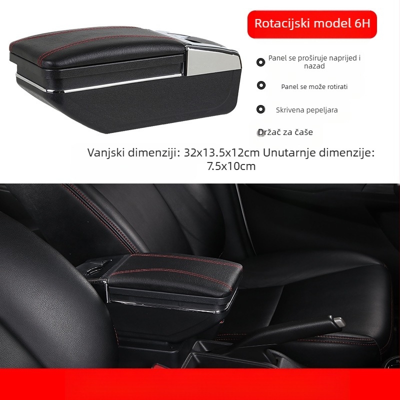 Univerzalni kut za naslon automobila – središnji, pretinac tipa kartice, podesiva širina, plastika, 3,0 kg, prilagodljivo