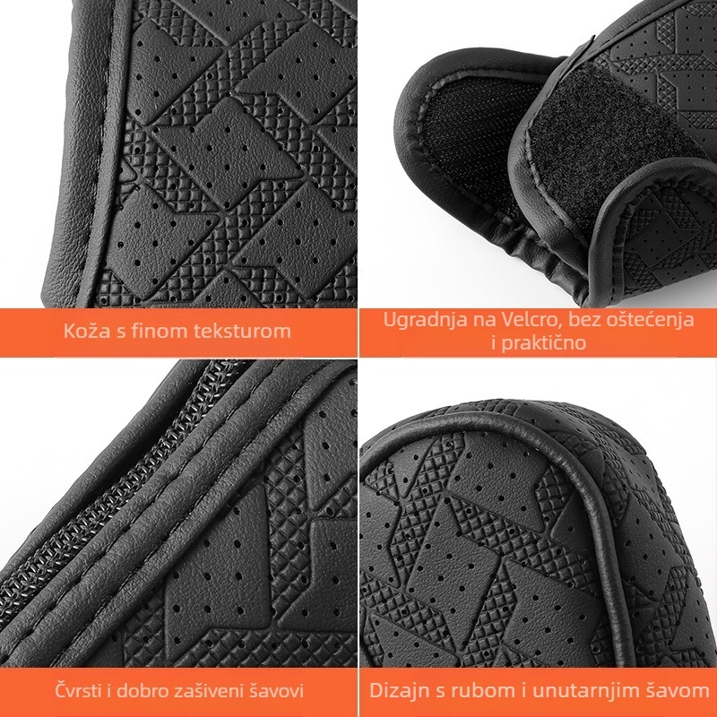 Kožna navlaka za ručicu mjenjača automobila sa uzorkom houndstooth, univerzalna zaštita od prašine