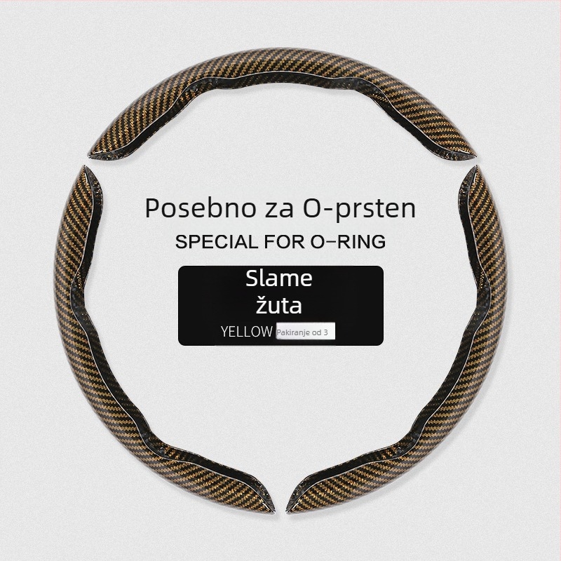 Poklopac volana automobila s karbonskim uzorkom, ultra tanak, suede držač, universalno za sva četiri godišnja doba