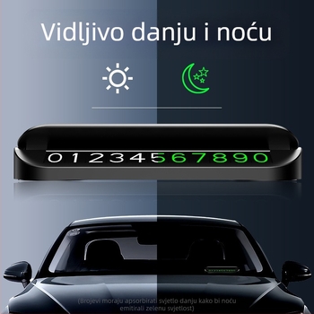 CARGIFT plastična privremena tablica za parkiranje, NV4 model, skriveni tip, tiskano logo OK